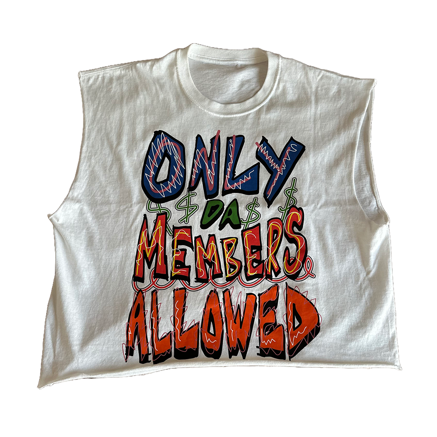 ONLY DA MEMBERS Men's Light Cropped Tee